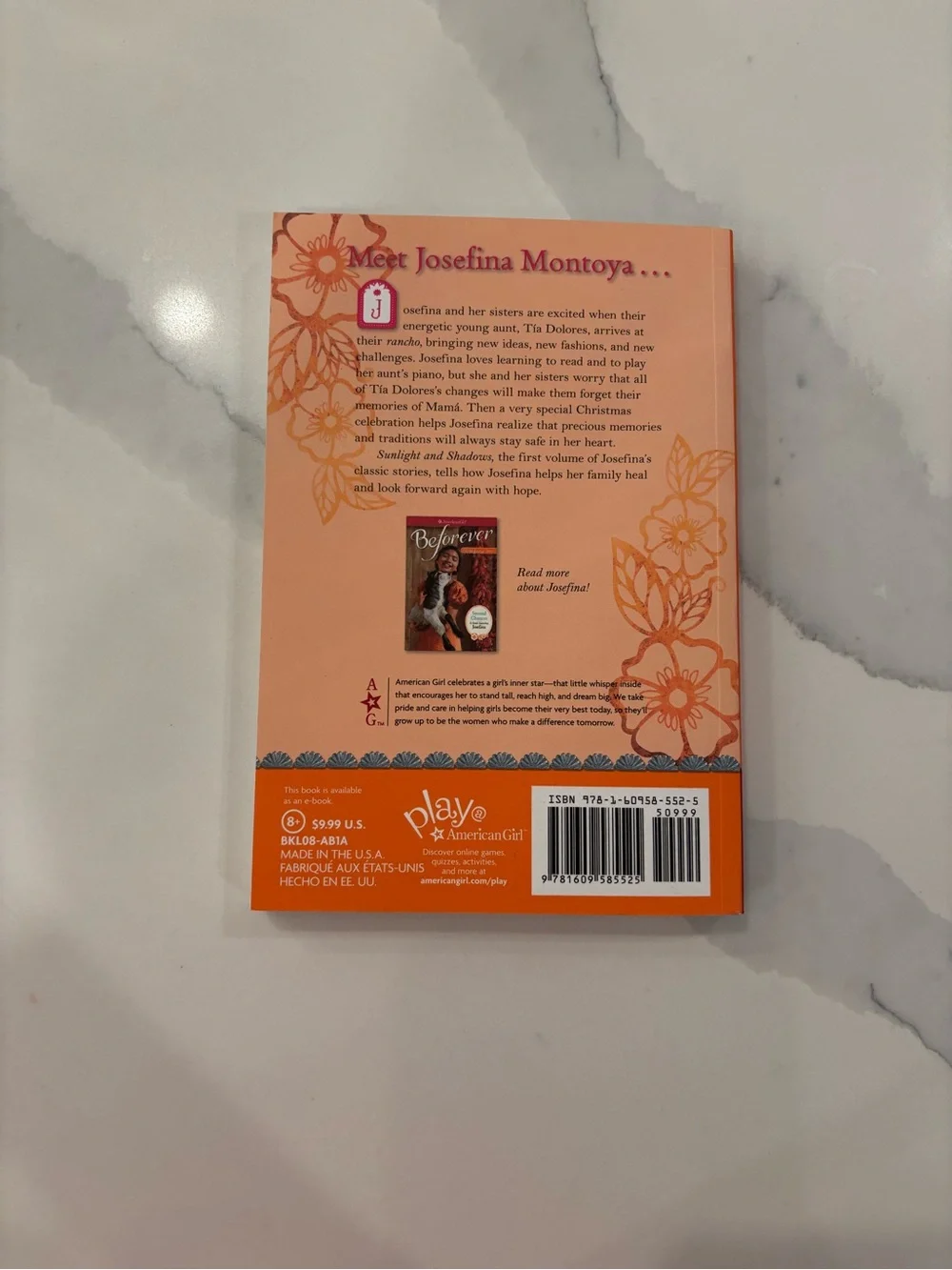 American Girl Beforever Book Trio - Red and Orange Accents